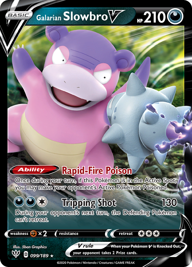 Galarian Slowbro V - Darkness Ablaze SET-99