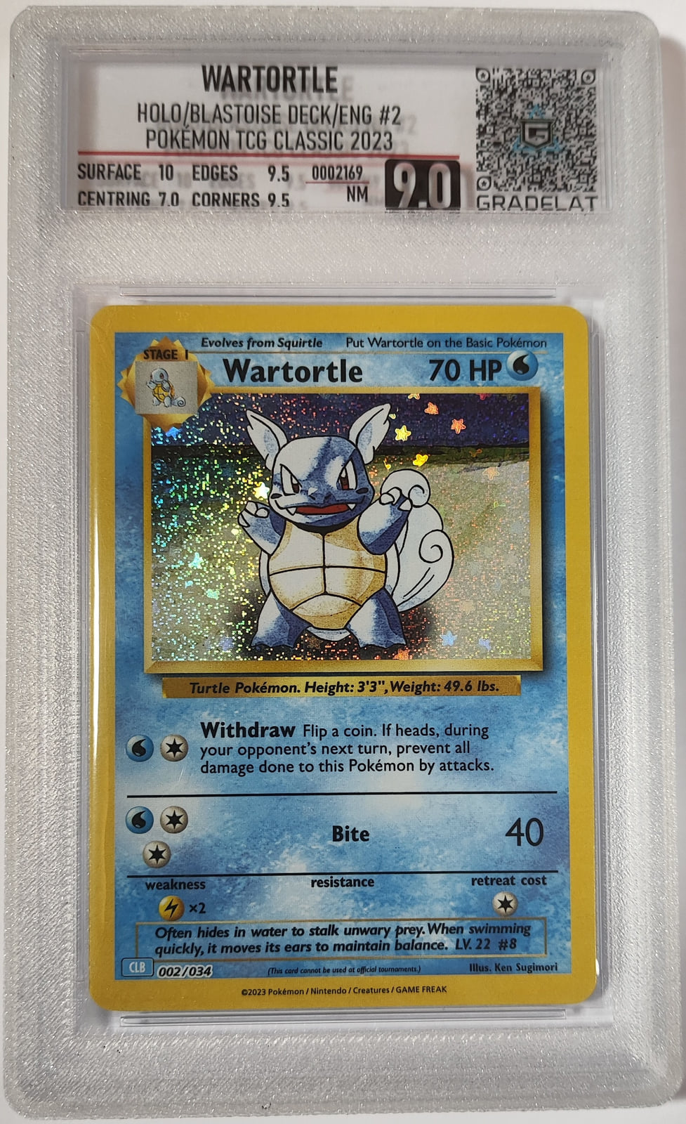 Wartortle Pokémon Trading Card Game Classic—Blastoise SET-002 — imagen del vendedor