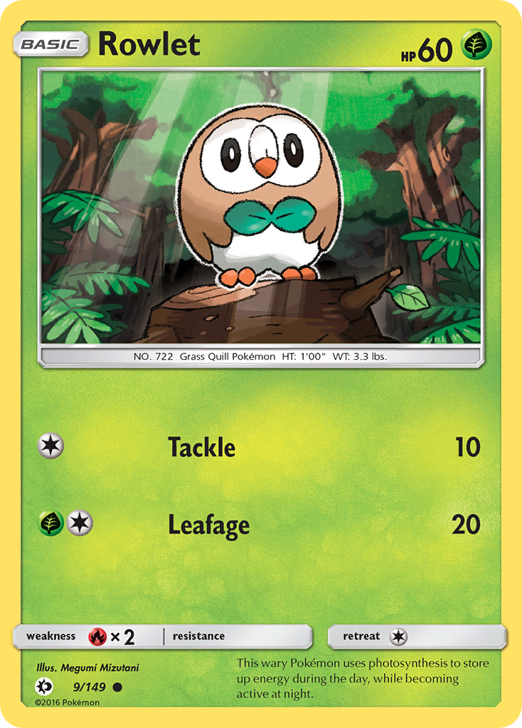 Rowlet - Sun & Moon SET-9