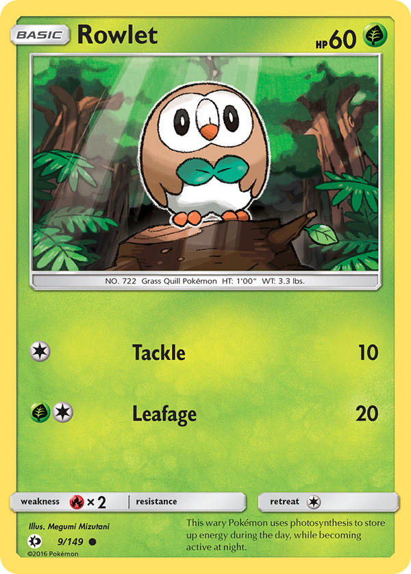 Rowlet - Sun & Moon SET-9