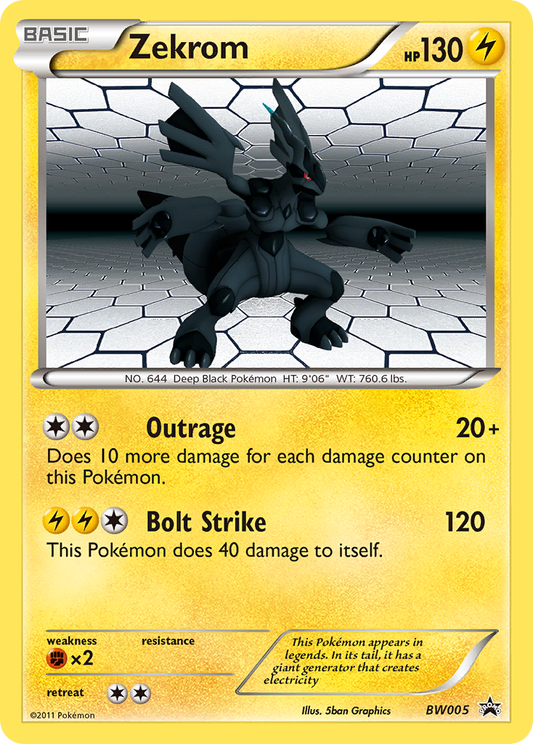 Zekrom (BW Black Star Promos SET) (Pokémon) (Basic) (Lightning) (HP: 130) (Promo) (PKM BW Black Star Promos SET-2)