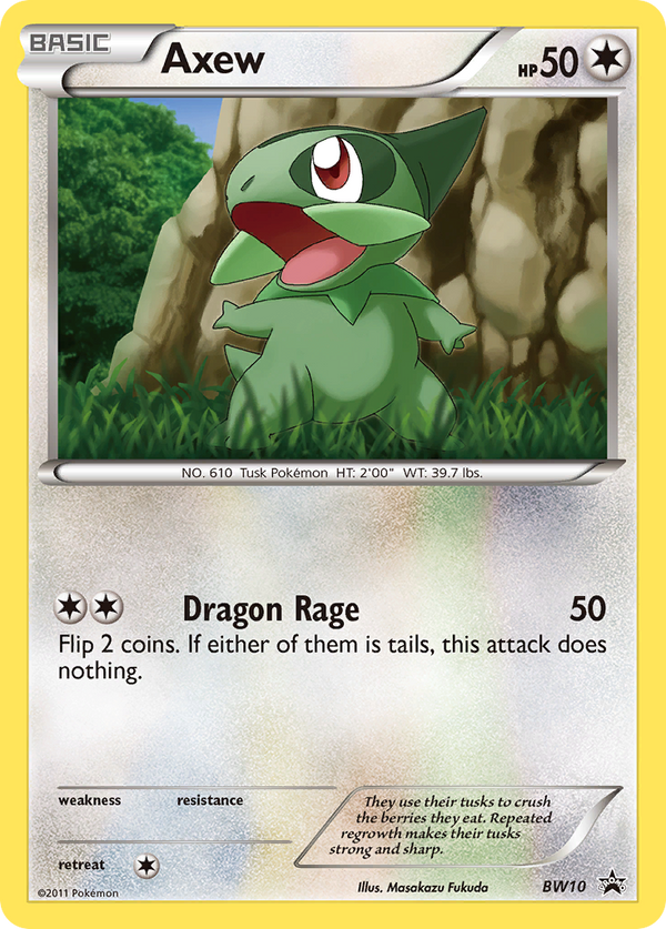 Axew - BW Black Star Promos SET-BW10