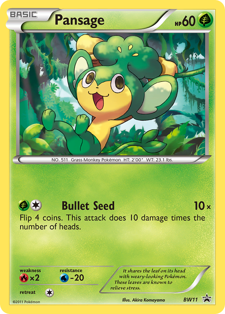 Pansage - BW Black Star Promos SET-BW11