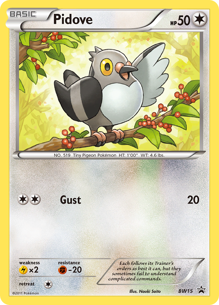 Pidove - BW Black Star Promos SET-BW15
