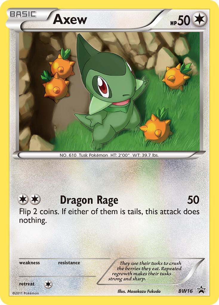 Axew - BW Black Star Promos SET-BW16