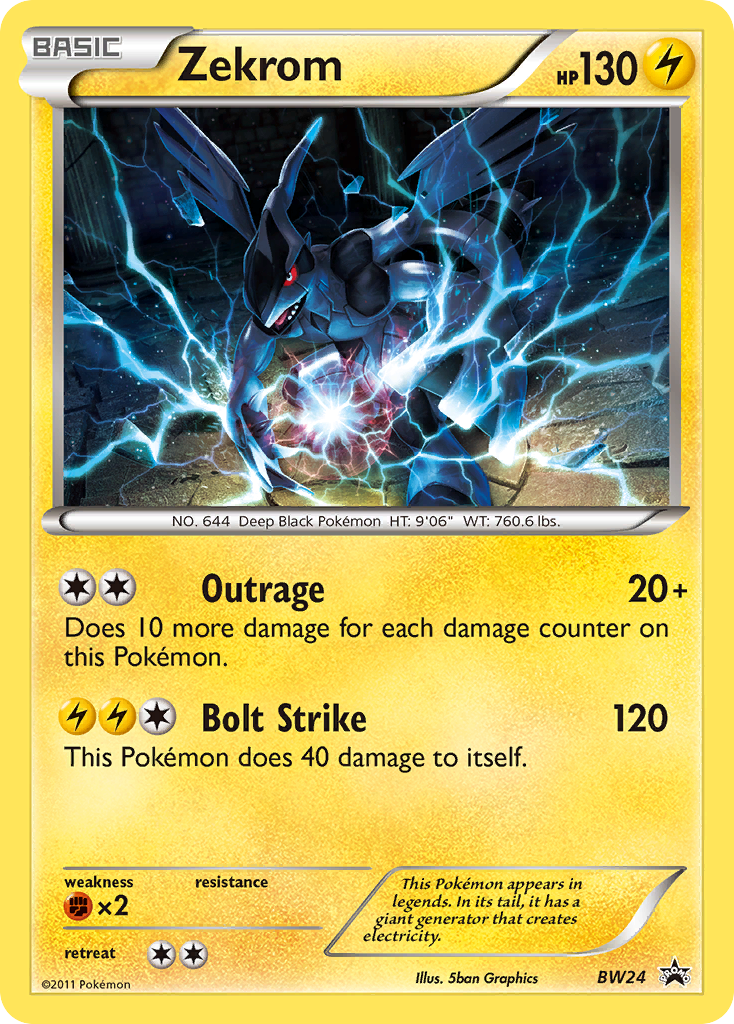 Zekrom (BW Black Star Promos SET) (Pokémon) (Basic) (Lightning) (HP: 130) (Promo) (PKM BW Black Star Promos SET-26)