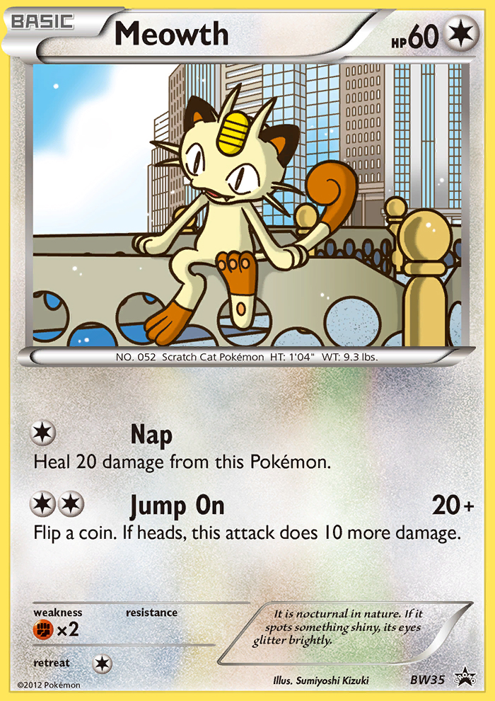 Meowth - BW Black Star Promos SET-BW35