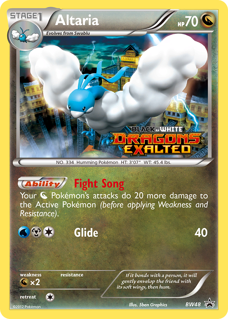 Altaria (BW Black Star Promos SET) (Pokémon) (Stage 1) (Dragon) (HP: 70) (Promo) (PKM BW Black Star Promos SET-50)