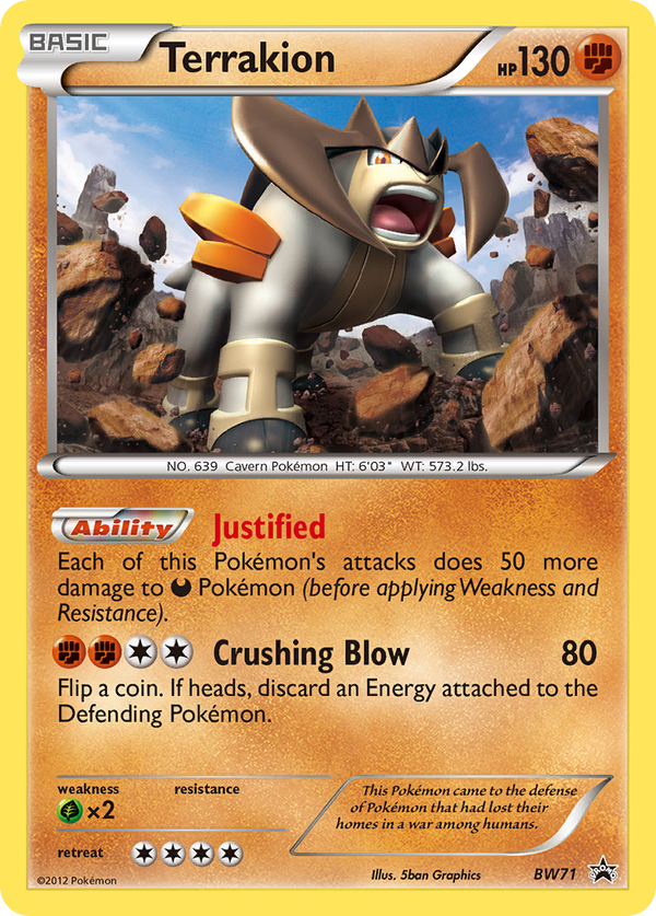 Terrakion - BW Black Star Promos SET-BW71