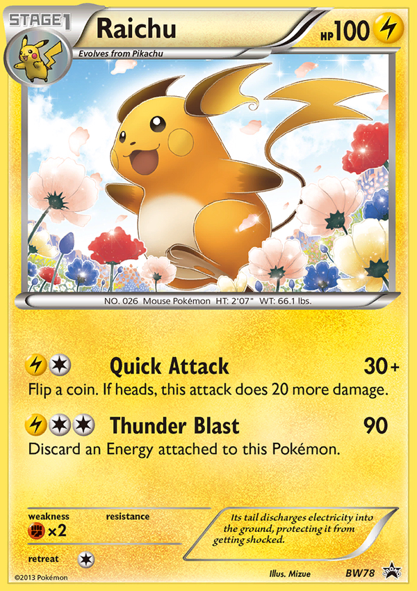 Raichu - BW Black Star Promos SET-BW78