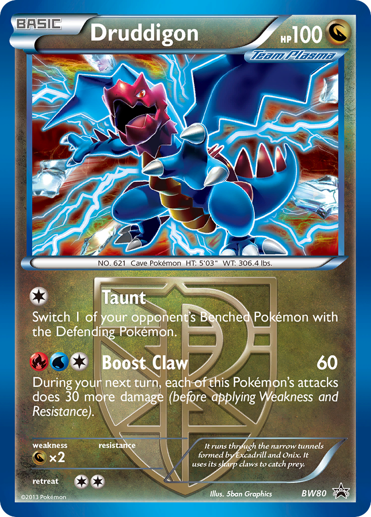 Druddigon - BW Black Star Promos SET-BW80