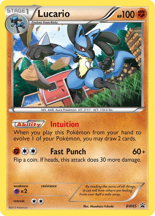 Lucario - BW Black Star Promos SET-BW85