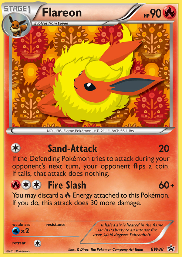 Flareon - BW Black Star Promos SET-BW88