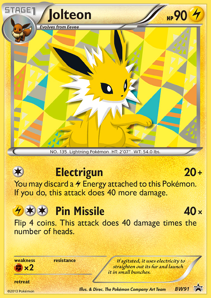 Jolteon - BW Black Star Promos SET-BW91