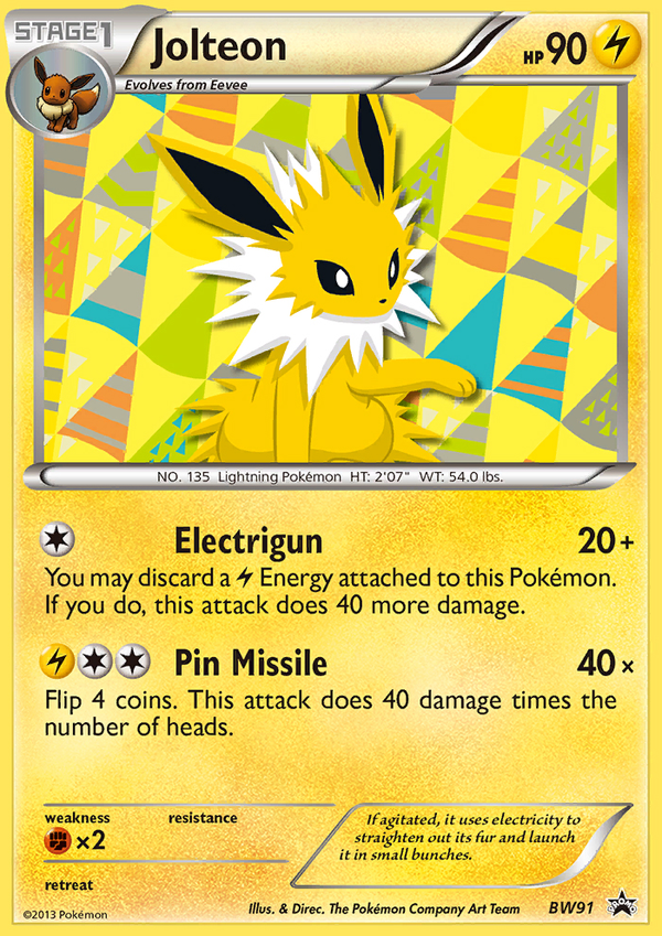 Jolteon - BW Black Star Promos SET-BW91