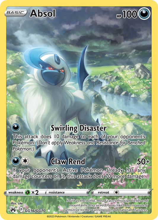 Absol (Crown Zenith Galarian Gallery SET) (Pokémon) (Basic) (Darkness) (HP: 100) (Trainer Gallery Rare Holo) (PKM Crown Zenith Galarian Gallery SET-16)