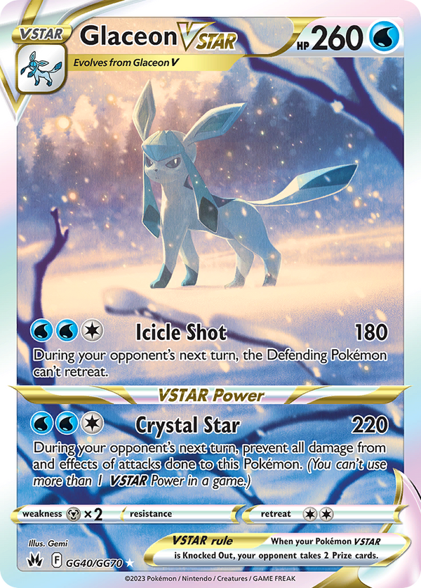 Glaceon VSTAR - Crown Zenith Galarian Gallery SET-GG40