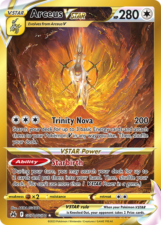 Arceus VSTAR (Crown Zenith Galarian Gallery SET) (Pokémon) (VSTAR) (Colorless) (HP: 280) (Rare Secret) (PKM Crown Zenith Galarian Gallery SET-70)
