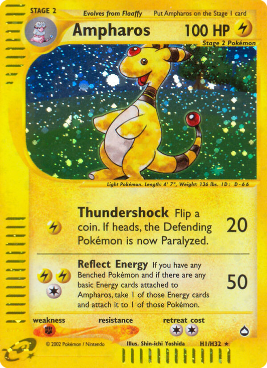 Ampharos (Aquapolis SET) (Pokémon) (Stage 2) (Lightning) (HP: 100) (Rare Holo) (PKM Aquapolis SET-151)