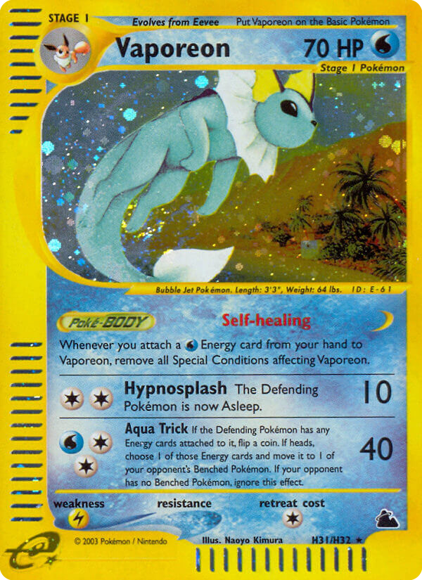 Vaporeon - Skyridge SET-H31