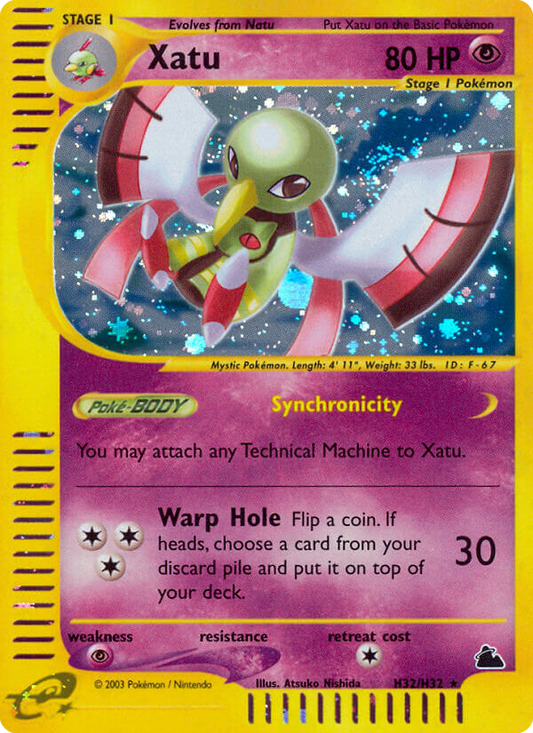 Xatu (Skyridge SET) (Pokémon) (Stage 1) (Psychic) (HP: 80) (Rare Holo) (PKM Skyridge SET-176)