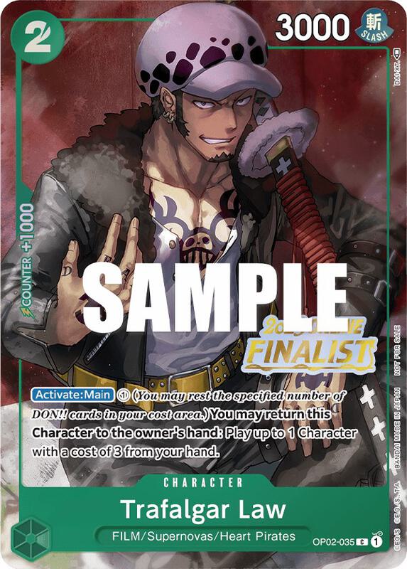 Trafalgar Law (Online Regional 2023) [Finalist] , Promo OP02-035 3