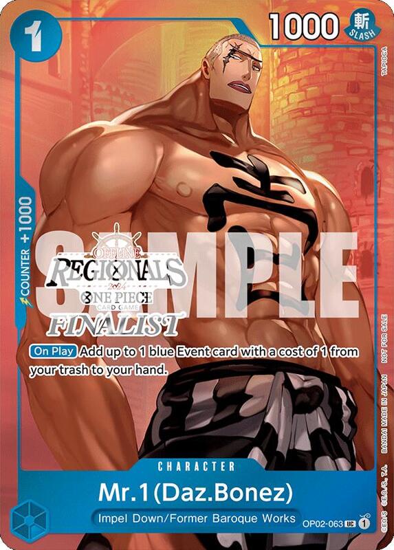 Mr.1 (Daz.Bonez) (Offline Regional 2024 Vol. 3) [Finalist] , Promo OP02-063 2