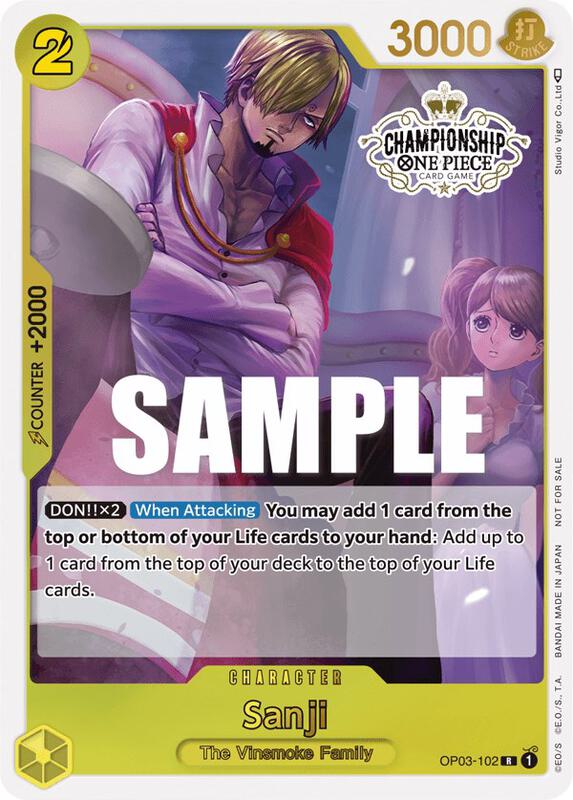 Sanji (Store Championship Participation Pack Vol. 2) , Promo OP03-102 6