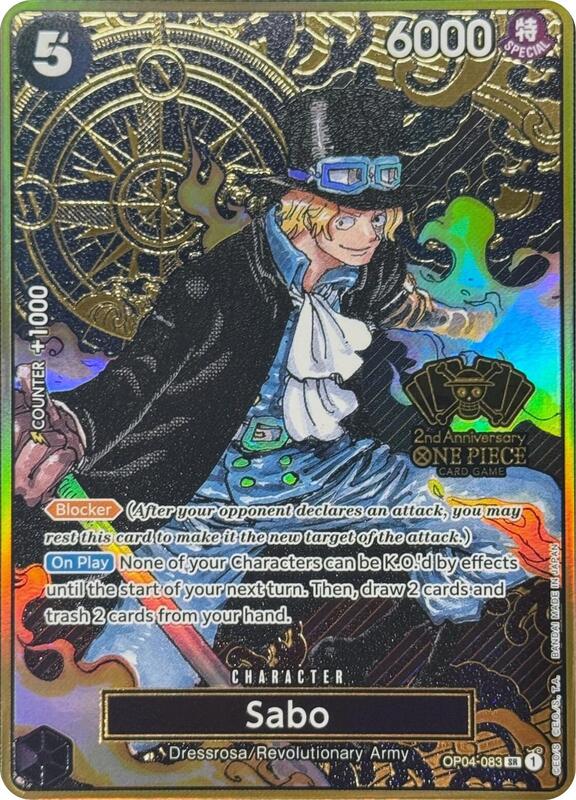 Sabo (One Piece Japanese Version 2nd Anniversary Set) , Promo OP04-083 1