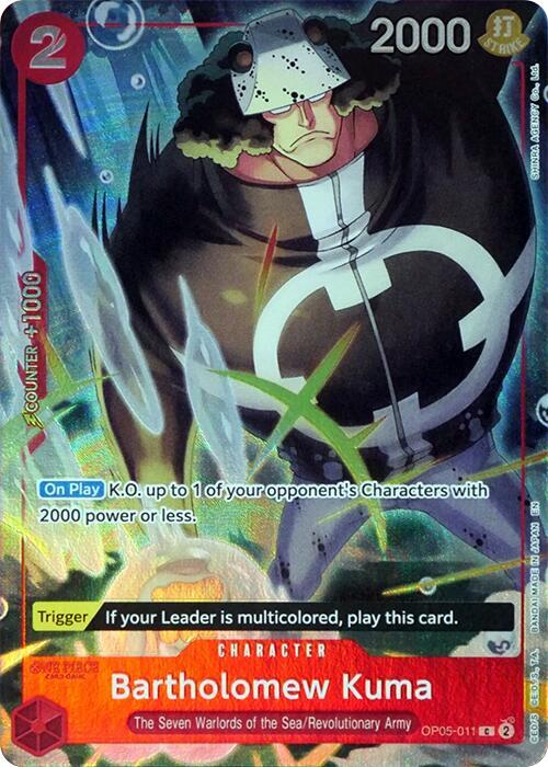 Bartholomew Kuma (Seven Warlords of the Sea Binder Set) , Promo OP05-011 1