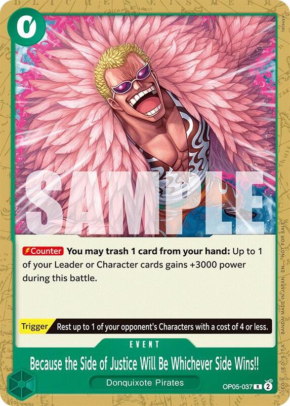Because the Side of Justice Will Be Whichever Side Wins!! (Tournament Pack 2025 Vol. 4) , Promo OP05-037 1
