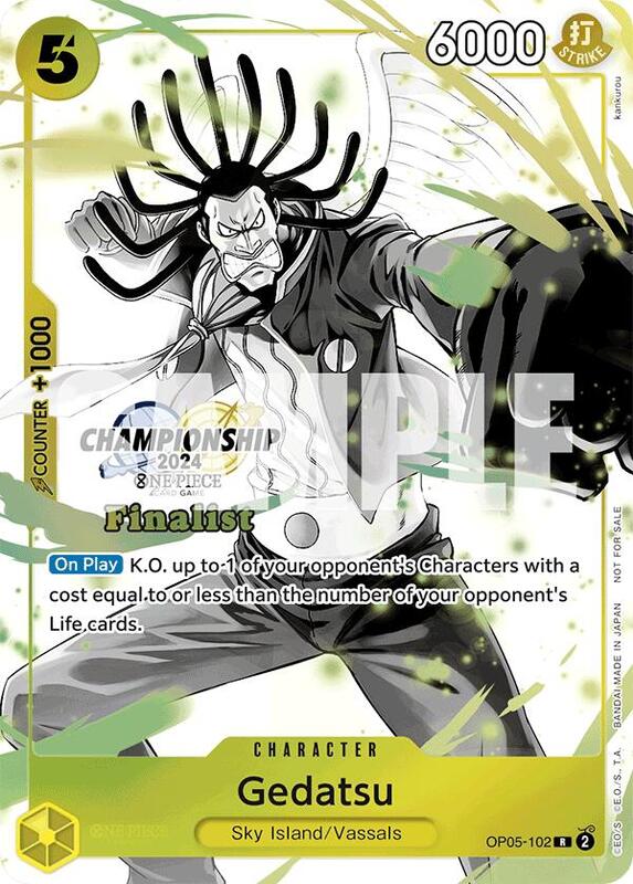 Gedatsu (Championship 2024 Finalist Card Set Vol. 2) , Promo OP05-102 1