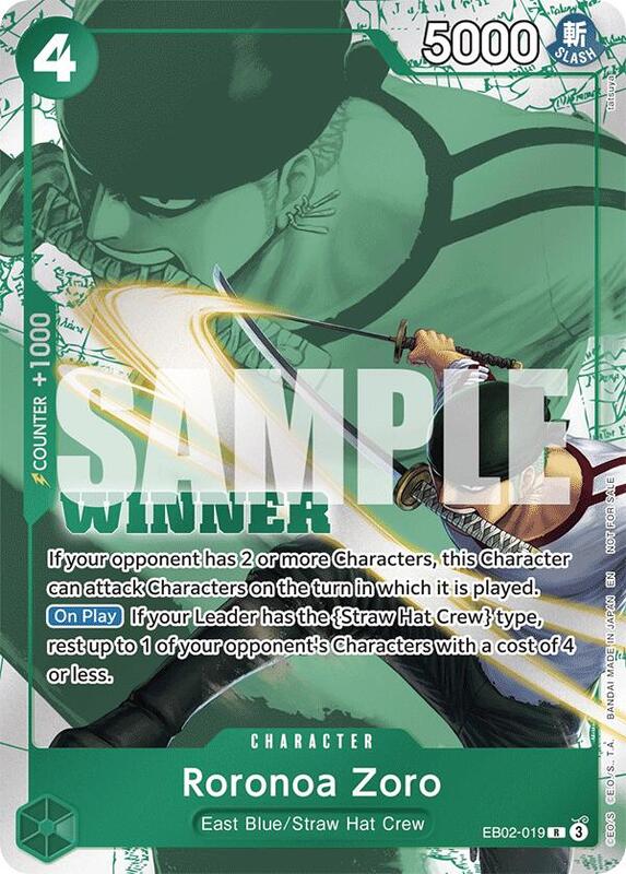 Roronoa Zoro (Winner Pack 2025 Vol. 3) , Promo EB02-019 2