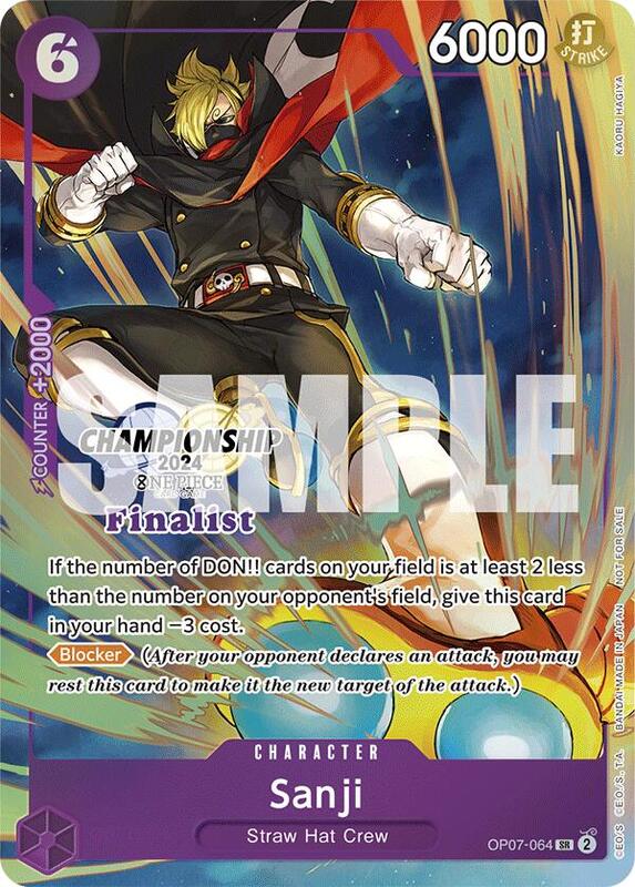 Sanji (Championship 2024 Finalist Card Set) , Promo OP07-064 2