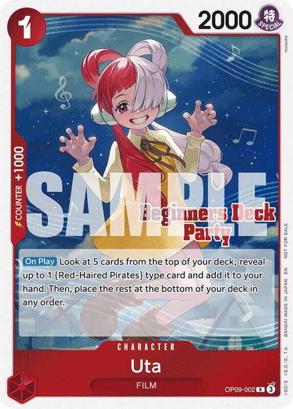 Uta (Beginners Deck Party [ST-23] - [ST-28] Participation Pack) , Promo OP09-002 1