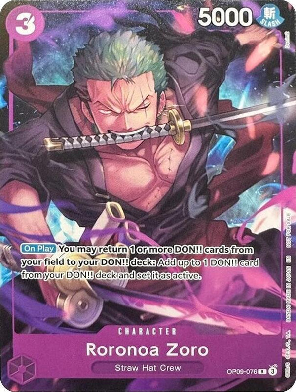 Roronoa Zoro (Welcome Pack Vol. 2) , Promo OP09-076 2