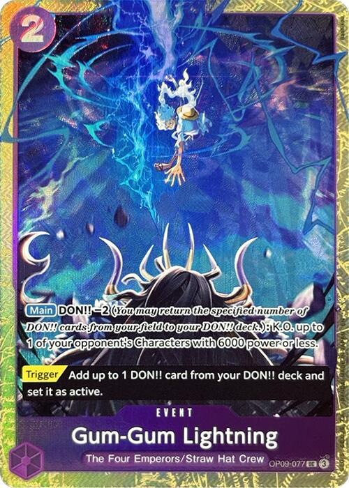 Gum-Gum Lightning (Premium Card Collection -Best Selection Vol. 4-) , Promo OP09-077 1