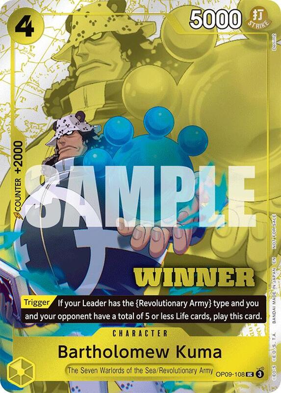 Bartholomew Kuma (Winner Pack 2025 Vol. 4) , Promo OP09-108 2