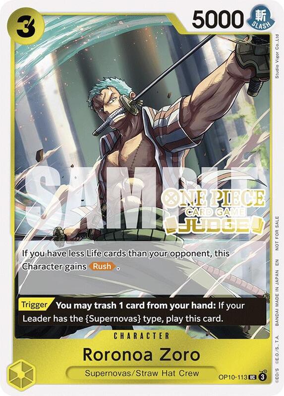 Roronoa Zoro (Judge Pack Vol. 6) , Promo OP10-113 1