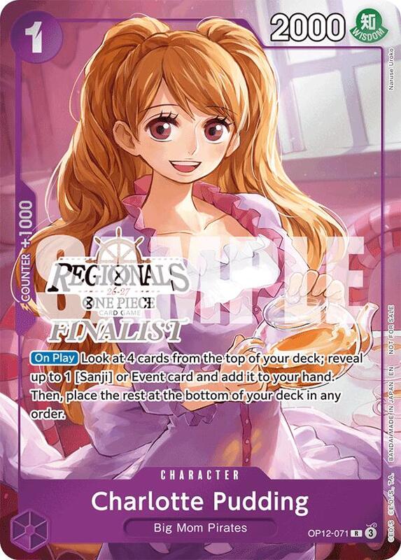 Charlotte Pudding (Regionals Finalist Card Set 26-27) , Promo OP12-071 2