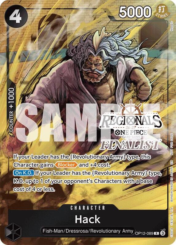 Hack (Regionals Finalist Card Set 26-27) , Promo OP12-089 2