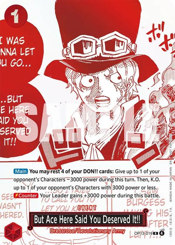 But Ace Here Said You Deserved It!! (3rd Anniversary Treasure Campaign Pack) , Promo OP13-019 1