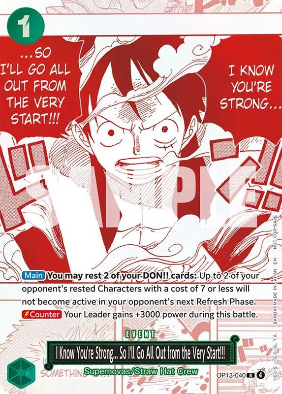 I Know You're Strong... So I'll Go All Out from the Very Start!!! (3rd Anniversary Treasure Campaign Pack) , Promo OP13-040 1