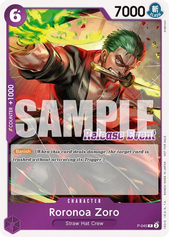 Roronoa Zoro (ST15 - ST20 Release Event Winner Pack) , Promo P-045 4