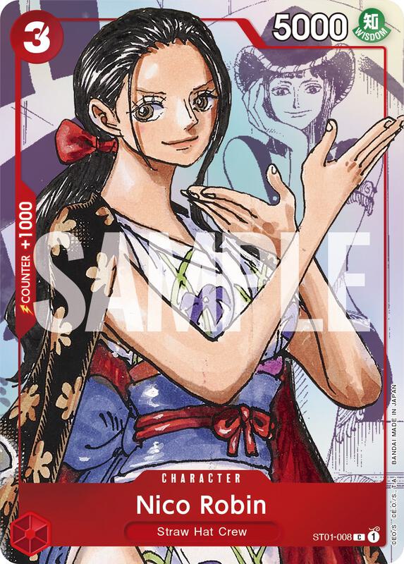 Nico Robin - ST01-008 (Alternate Art) , Promo ST01-008 2