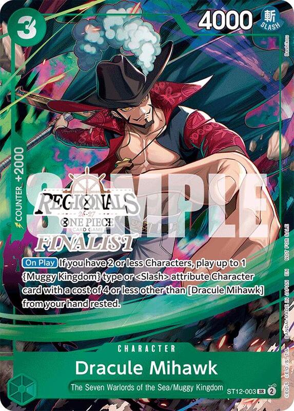 Dracule Mihawk (Regionals Finalist Card Set 26-27) , Promo ST12-003 3