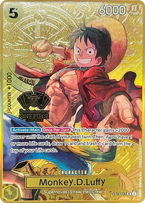 Monkey.D.Luffy (One Piece Japanese Version 2nd Anniversary Set) , Promo ST13-015 1