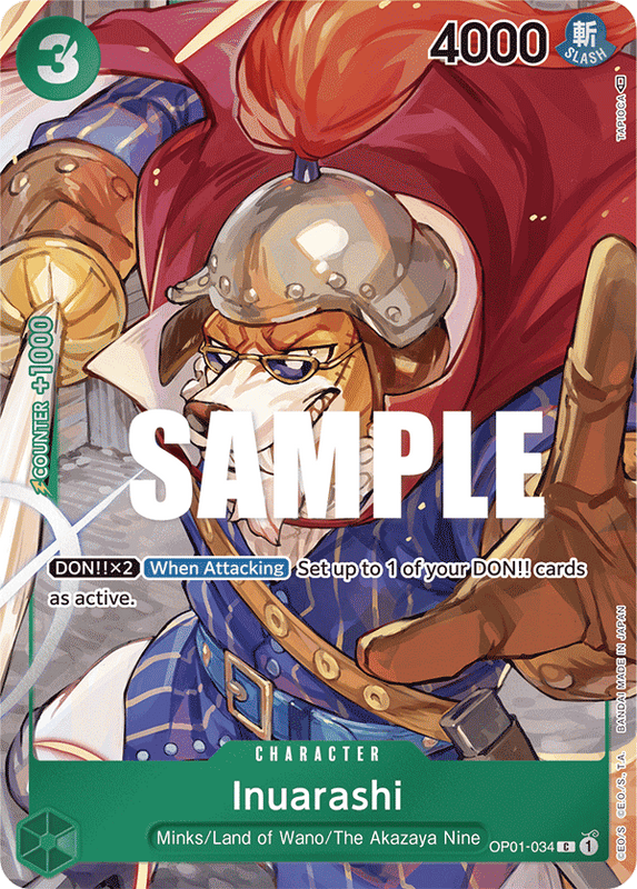 Inuarashi Box Topper OP01-034 AA