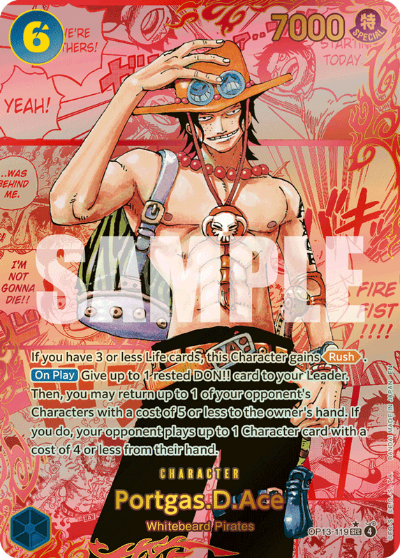 Portgas.D.Ace OP13-119 Red Manga