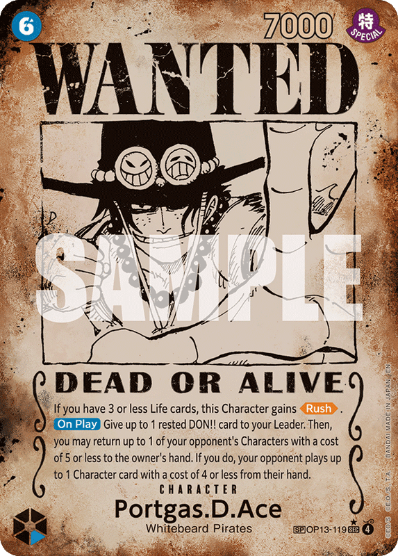 Portgas.D.Ace OP13-119 SP W